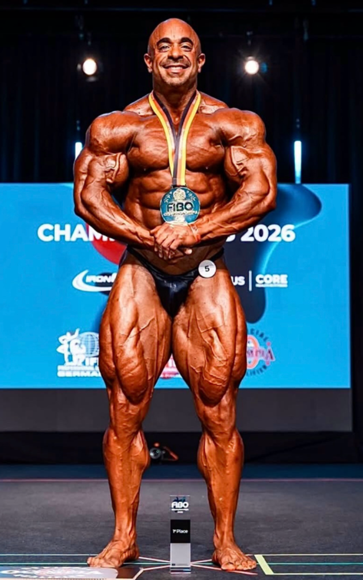 Sasan Heirati FIBO 2026 winner bodybuilding Olympia qualification stage Germany