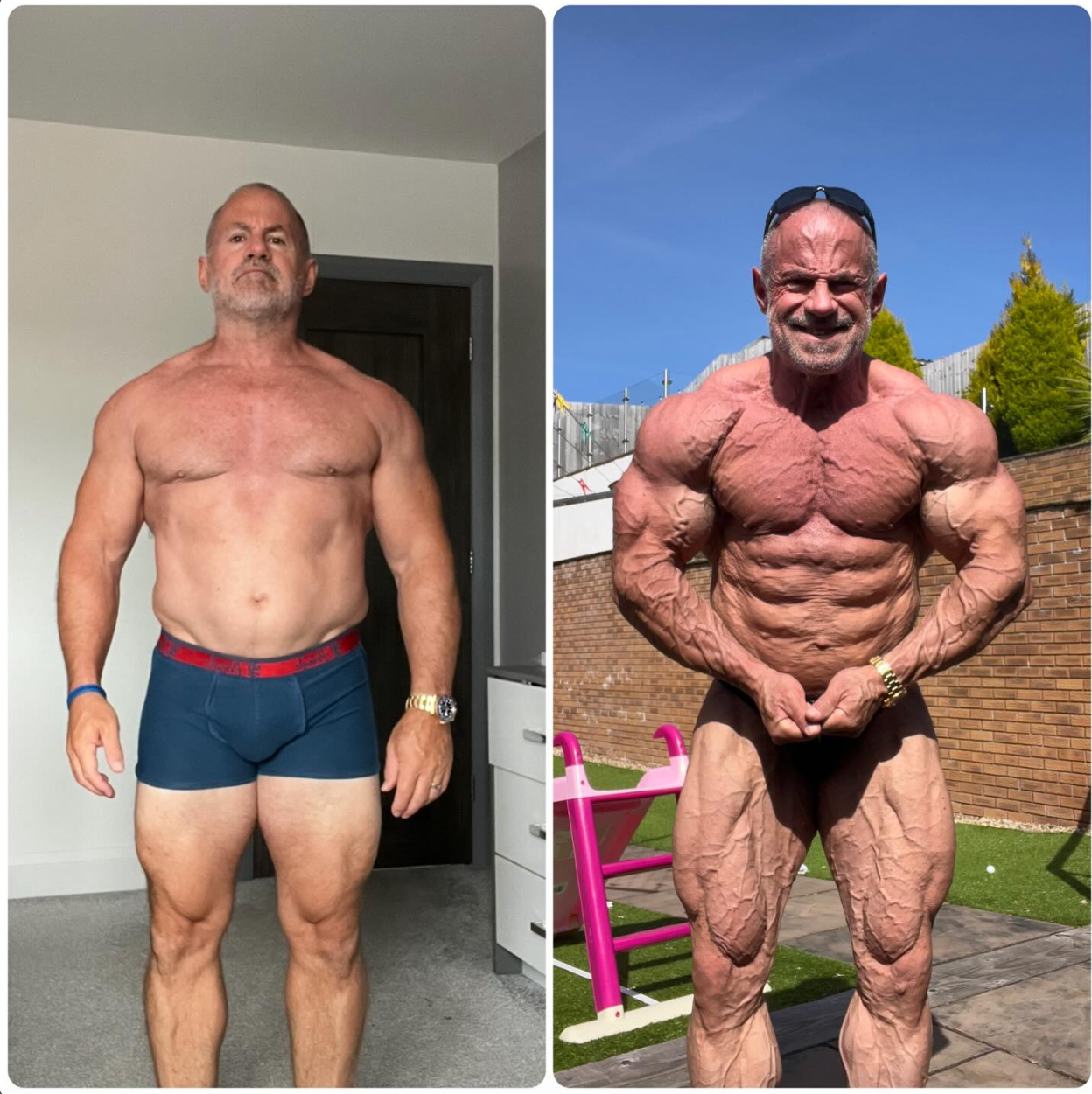 James Llewellin bodybuilder training comeback age 52 PCA Universe prep