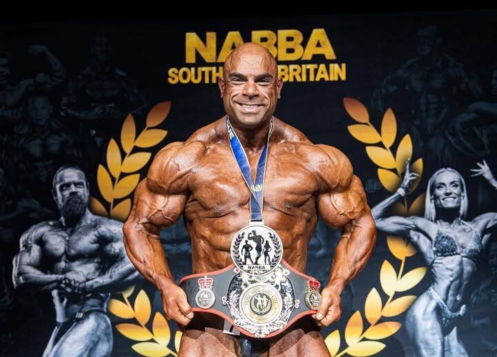 NABBA Pro Jim Georgiou wins overall at south east sow
