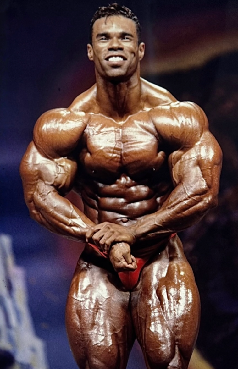 Kevin Levrone on stage in his prime