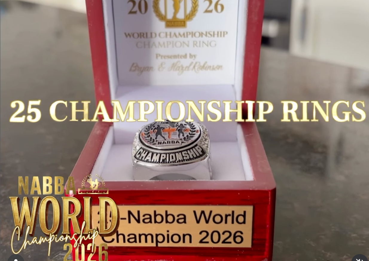 NABBA World Championship rings
