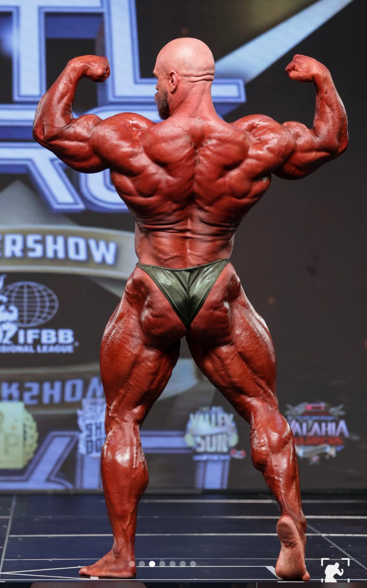 IFBB Pro James Hollingshead rear double bicep