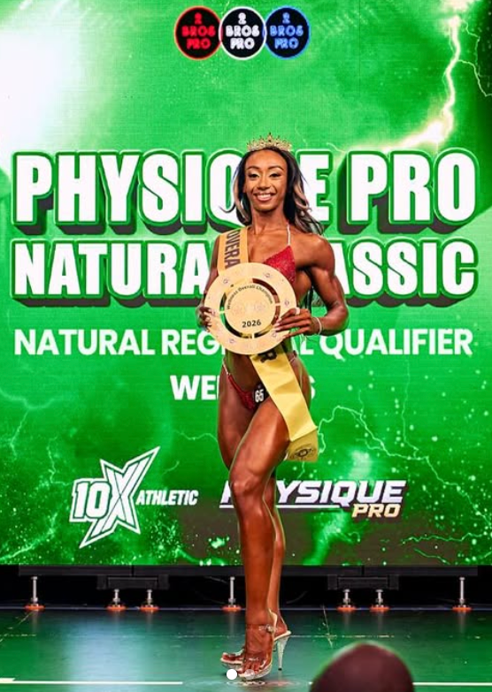 2Bros Wellness Novice and Overall winner Melissa Hubbard