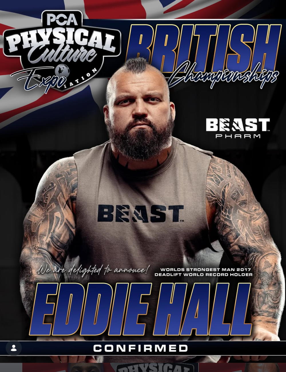 Eddie Hall at PCA British Finals