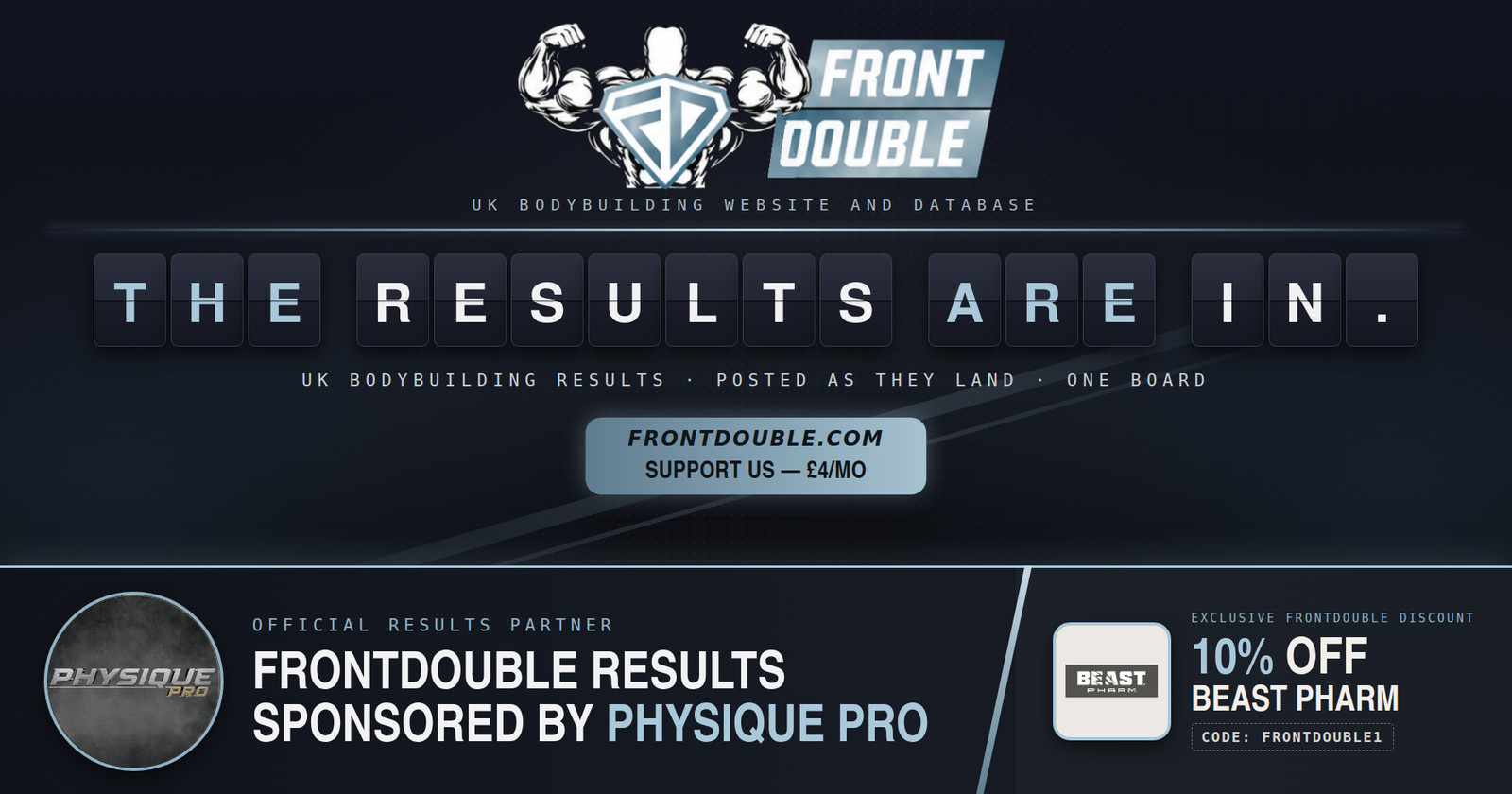 FrontDouble bodybuilding results